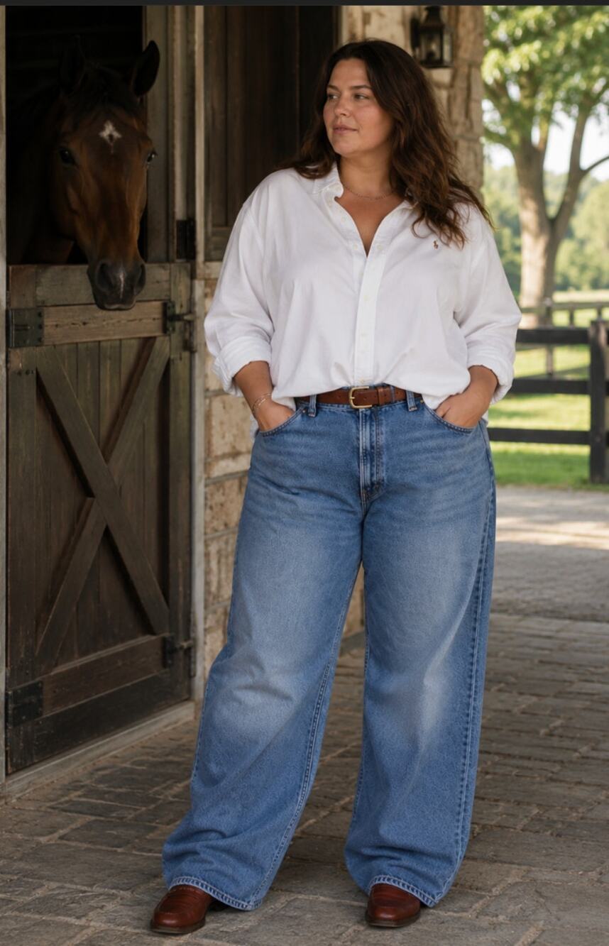 Vintage Women's Ralph Lauren Bootcut Denim SZ 12 Dad Jeans Grandpa Relaxed Fit